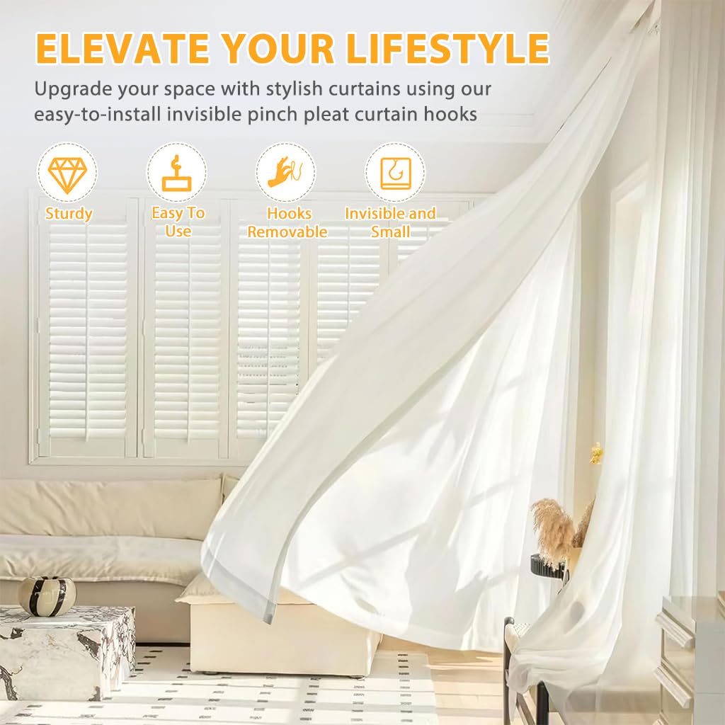 HASTHIP® 100Pcs Curtain Hooks for Drapes Pleater Hooks Heavy Duty Drapery Hooks 1.25 inches Drapery Hooks Pleater Hooks for Pleated Curtain Universal Drapery Hooks Curtain Hooks HASTHIP® 100Pcs Curtain Hooks for Drapes Pleater Hooks Heavy Duty Drapery Hooks 1.25 inches Drapery Hooks Pleater Hooks for Pleated Curtain Universal Drapery Hooks Curtain Hooks